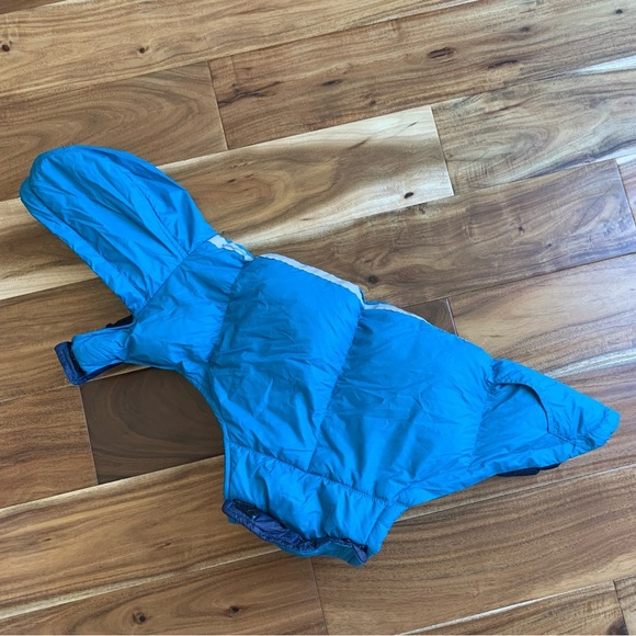 Free Country Down Blue Hooded Reflective Large Dog Coat Jacket L - Picture 2 of 10
